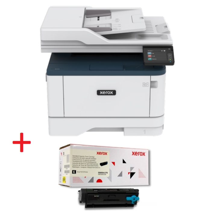 Xerox B305 A4 mono MFP 38ppm. Print, Copy, and Scan. Duplex, network, wifi, USB, 250 sheet paper tray + Xerox Black standard toner cartridge 3000 pages B310/B305/B315