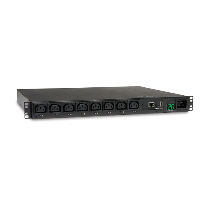 Tripp Lite by Eaton 3.7kW Single-Phase 208/230V Switched PDU - LX Platform, 8 C13 Outlets, C20 Input with L6-20P Adapter, 2.4m Cord, 1U Rack-mount, TAA на супер цена