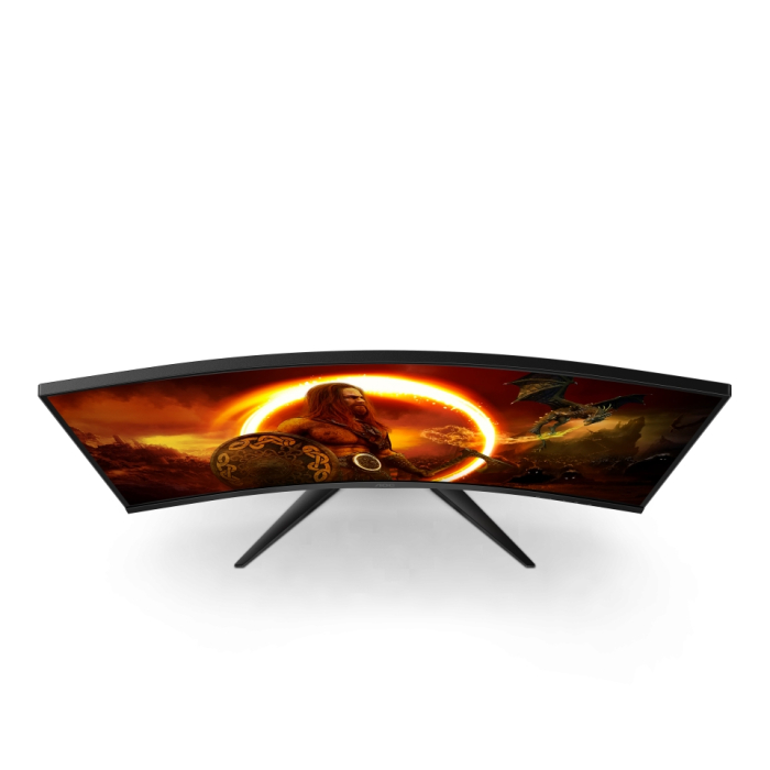 AOC C32G2ZE/BK, 31.5" Curved 1500R, VA, WLED, 1920x1080@240Hz, 4ms GtG, 1ms MPRT, 300cd/m2, 4000:1, DCR 80M:1, FreeSync, FlickerFree, Low Blue Light, Tilt, 2xHDMI, DP (тъмнейл - 3)