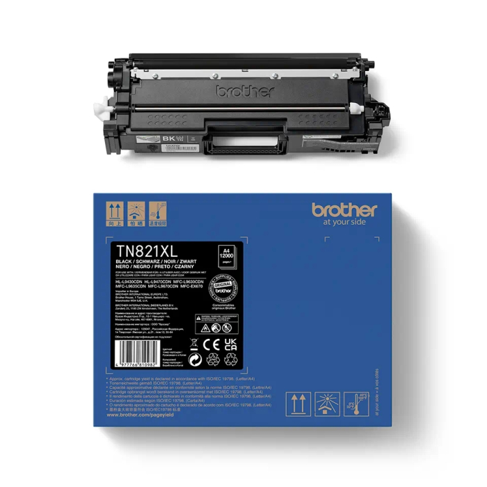 Brother TN-821XLBK Black Toner Cartridge High Yield (тъмнейл - 2)