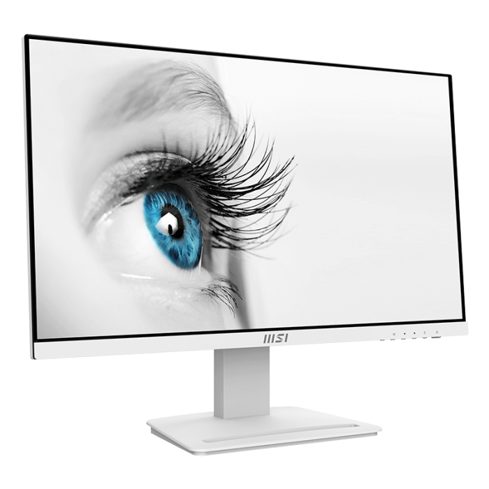 MSI PRO MP243W, 23.8", 1920x1080 (FHD), 75Hz, 7ms, IPS, 250 nits, Flat, HDMI and DisplayPort, Anti-Flicker and Less Blue Light, Display Kit, Standard VESA, 24M, WHITE (тъмнейл - 2)