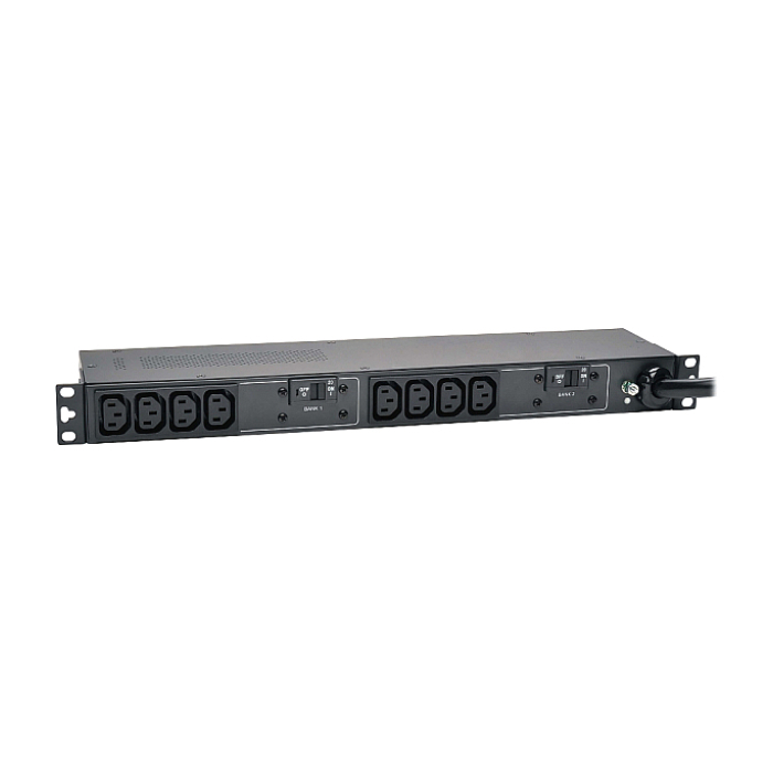 Tripp Lite by Eaton 7.7kW Single-Phase 200-240V Basic PDU, 10 C13 Outlets, IEC 309 32A Blue Input, 3.6 m Cord, 1U Rack-Mount (тъмнейл - 1)