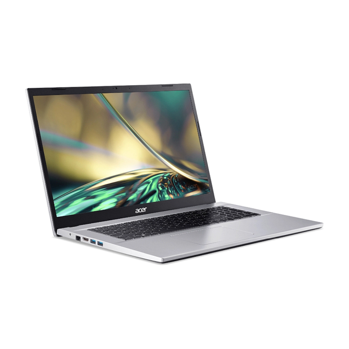 Acer Aspire 3, A317-54-32TL, Core i3 1215U, (up to 4.40Ghz, 10MB), 17.3" FHD (1920x1080) IPS SlimBezel AG, 1*8GB DDR4, 512GB SSD PCIe, Intel UMA Graphics,Cam&Mic, 802.11ac + BT, No OS, Silver (тъмнейл - 1)