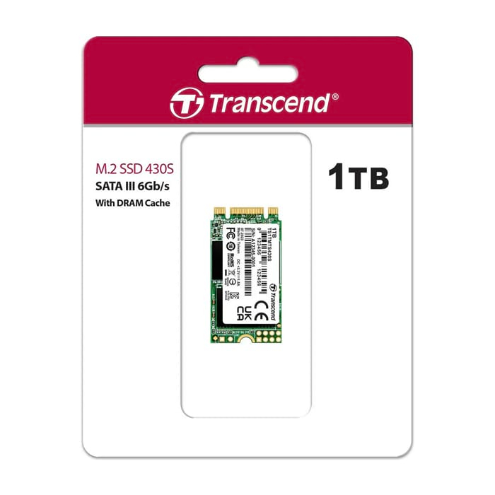 Transcend 1TB, M.2 2242 SSD, SATA3 B+M Key, TLC