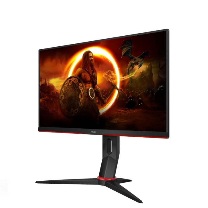 AOC 24G2SPU/BK, 23.8" IPS WLED, 1920x1080@165Hz, 4ms GtG, 1ms MPRT, 250cd/m2, 1000:1, DCR 80M:1, AdaptiveSync, FlickerFree, Low Blue Light, 2Wx2, Tilt, Height Adjust, Pivot, Swivel, D-SUB, 2xHDMI, DP, USB hub (тъмнейл - 1)