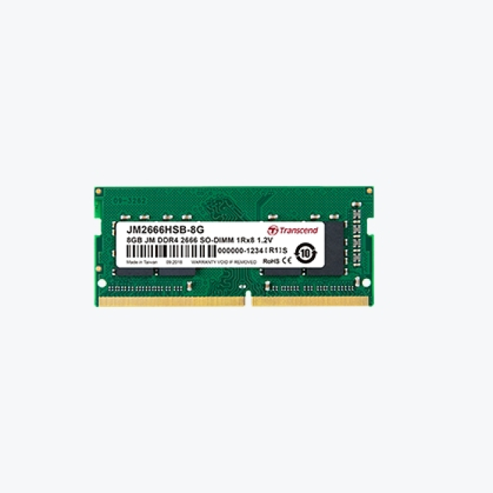 Transcend 8GB 260pin SO-DIMM DDR4 2666 1Rx8 1Gx8 CL19 1.2V на супер цена