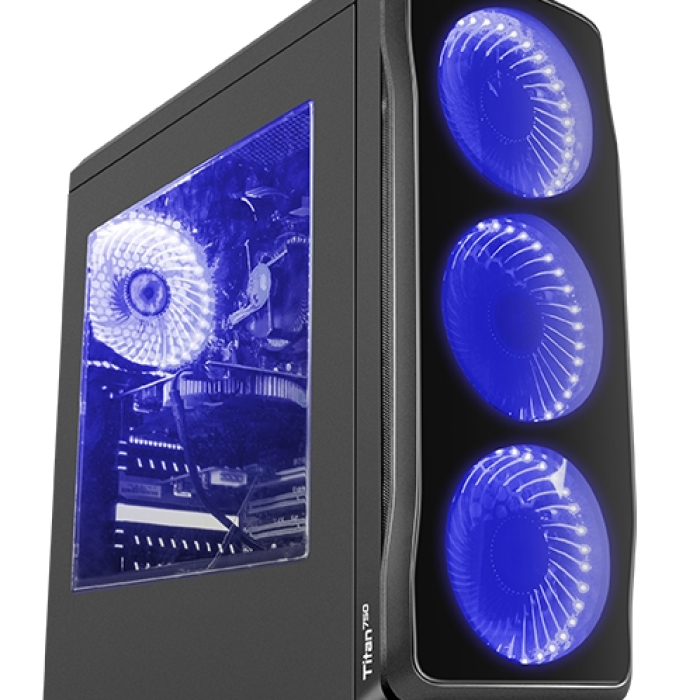 Genesis Case Titan 750 Blue Midi Tower Usb 3.0