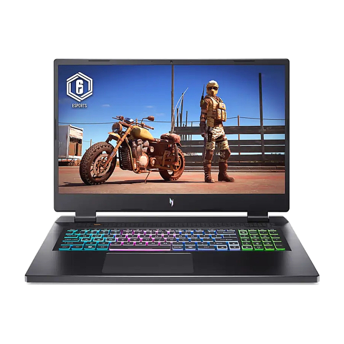 Acer Nitro 5, AN17-51-7593, Core i7-13700H (3.70GHz up to 5.00GHz, 24MB), 17.3" QHD (2560x1440) IPS, 165Hz, 16GB DDR5 (1 slot free), 1024GB PCIe SSD, RTX 4060 8GB GDDR6, Wi-Fi 6e, BT 5.1, HD Mic&Cam, RGB Backlit KB, No OS, Black