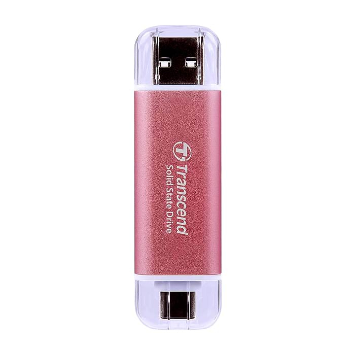 Transcend 2TB, USB External SSD, ESD310P, USB 10Gbps, Type C/ A, Pink