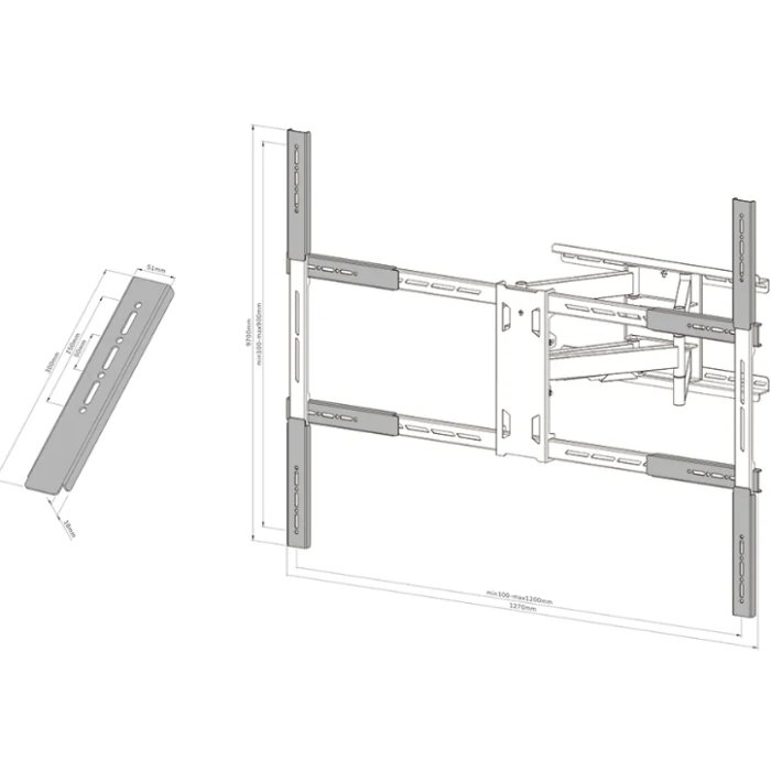 Neomounts Select VESA extension kit for WL40S-950BL18 (VESA 1200x900) (тъмнейл - 2)