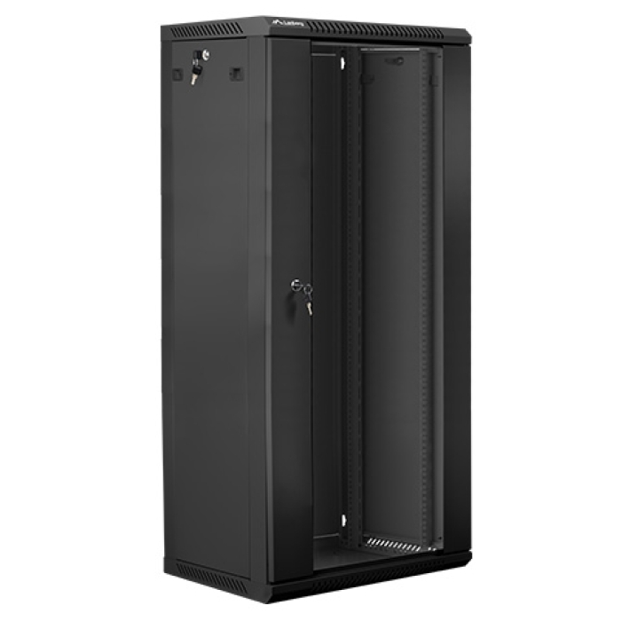 Lanberg rack cabinet 19” wall-mount 27U / 600x450 for self-assembly (flat pack), black на супер цена