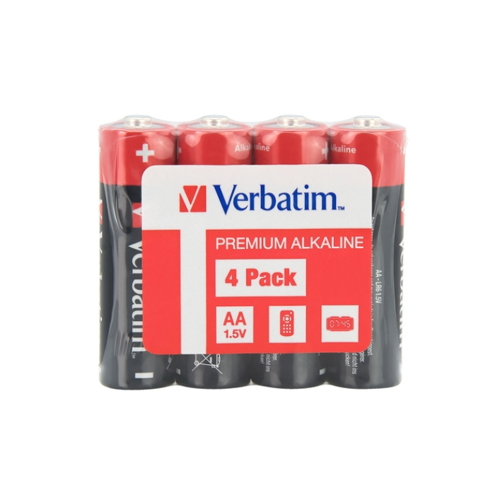 Verbatim ALKALINE BATTERY AA 4 PACK (SHRINK WRAP) на супер цена