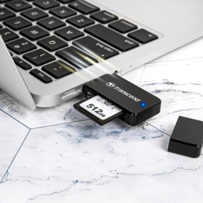 Transcend SD/microSD Card Reader, USB 3.0/3.1 Gen 1, Black (тъмнейл - 2)