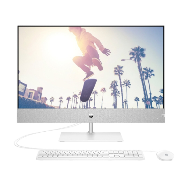 HP Pavilion All-in-One 27-ca2000nu Snowflake White, Core i7-13700T(up to 4.9GHz/30MB/16C), 27" FHD BV IPS Touch + 5MP Camera, 16GB 3200Mhz 2DIMM, 1TB PCIe SSD, WiFi ac 2x2 +BT 5, HP Keyboard & HP Mouse, Free DOS. 2Y Warranty