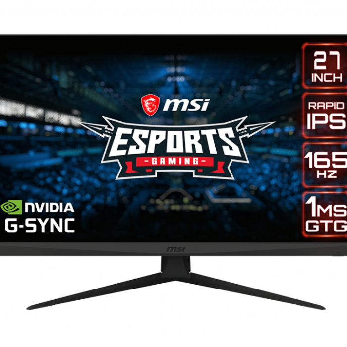 MSI Optix G273QF, 27", IPS, 165Hz, 1ms, 2K 2560x1440, Anti-glare, G-sync Compatible, Rapid IPS, Night Vision, Wide Color Gamut, Frameless, 300 nits, Contrast 1000:1, DCR 100M:1, DP (1.2), 2x HDMI (2.0), Earphone out, VESA 100, Tilt, 9S6-3CA81A-040 на супер цена