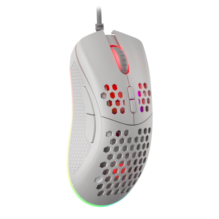 Genesis Light Weight Gaming Mouse Krypton 550 8000 DPI RGB Software White (тъмнейл - 1)