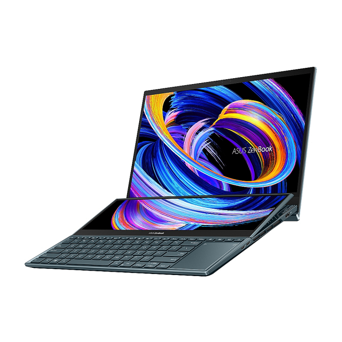 Asus ZenBook Duo 15 UX582H-OLED-H941X, Screen Pad Plus, Intel Core i9-11900H 2.5 GHz (24M Cache, up to 4.9 GHz, 8 cores), 400nits,15.6"OLED 4KUHD (3840x2160)Touch, 32GB DDR4 on board, PCIE4 1TB SSD, RTX3080 8GB GDDR6,TPM, Win11 Pro 64 bit, Sleeve,Sty (тъмнейл - 2)