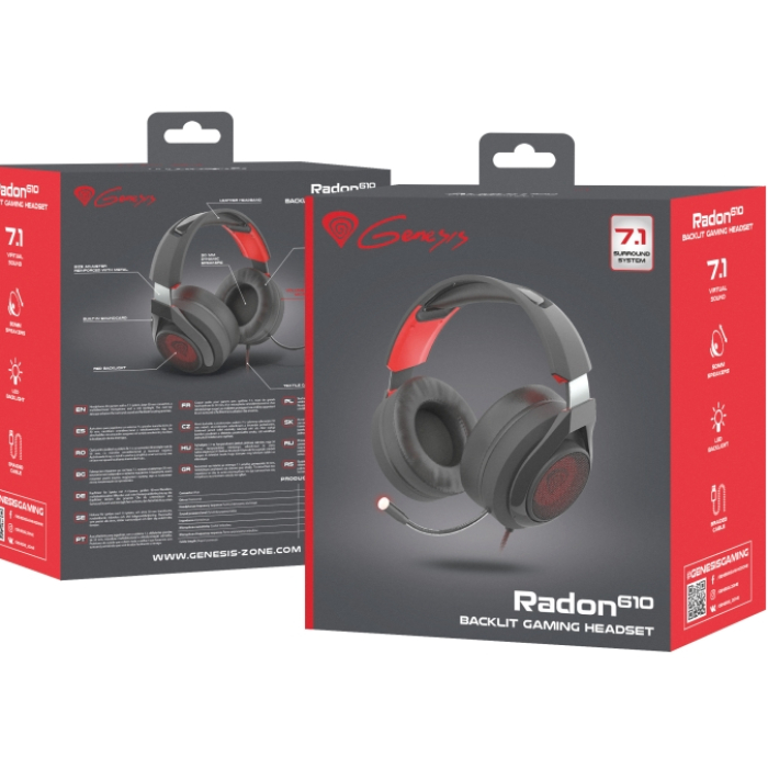 Genesis Gaming Headset Radon 610 7.1, Backlight (тъмнейл - 3)