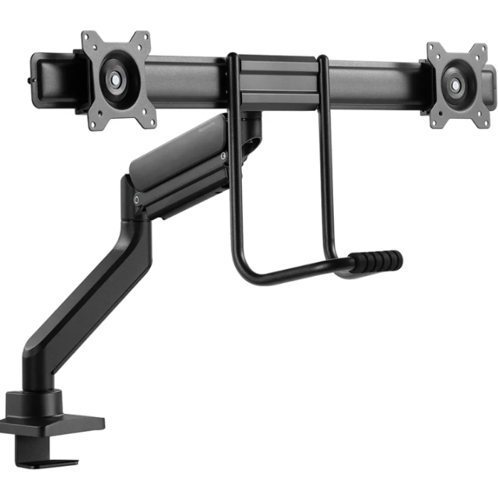 Neomounts by NewStar Screen Desk Mount 2 screens (topfix clamp & grommet) for 2 Monitor Screens, Black (тъмнейл - 4)