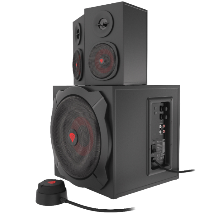 Genesis Speakers Helium 610BT 60W Rms 2.1 Black Wired Remote Control (тъмнейл - 2)