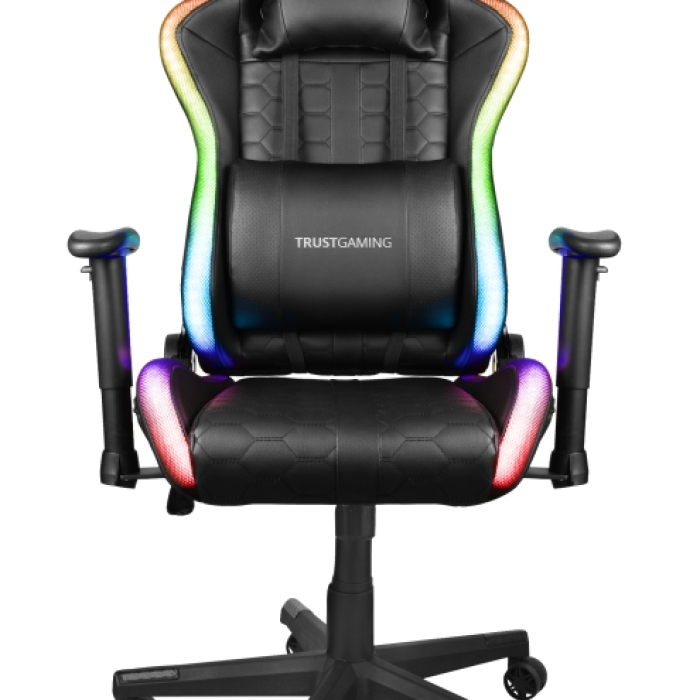 TRUST GXT 716 Rizza RGB LED Gaming Chair (тъмнейл - 1)