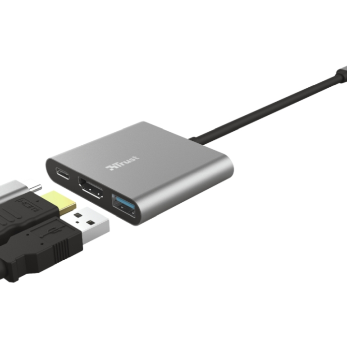 TRUST Dalyx 3-IN-1 USB-C Adapter (тъмнейл - 2)