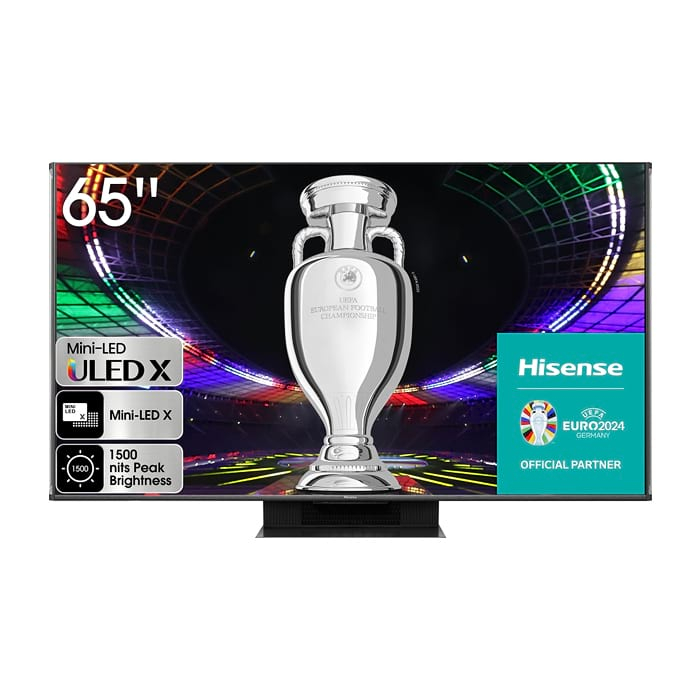 Hisense 65" UXKQ, 4K Ultra HD 3840x2160, ULED X, FALD, Quantum Dot, 144Hz, IPS, HDR 10+, HLG, Dolby Vision IQ, Dolby Atmos, Smart TV, WiFi 6E, WiFi Direct, BT, Anyview Cast, 4xHDMI, 2xUSB, LAN, CI+, DVB-T2/C/S2, Black