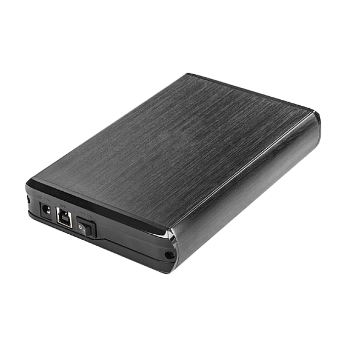 Natec EXTERNAL HDD/SSD ENCLOSURE RHINO SATA 3.5" USB 3.0 ALUMINUM Black (тъмнейл - 1)