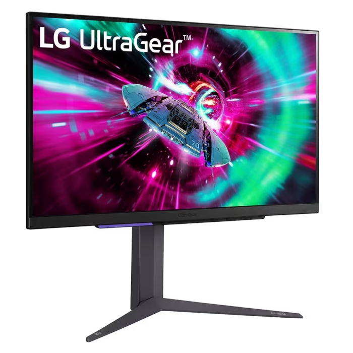 LG 27GR93U-B, 27", UltraGear IPS 1ms, AG, UHD 4K (3840x2160), 144Hz, HDR 400, 1000:1, 400cd/m2, DCI-P3 95%, USB3.0 (1up/2down), VRR, AMD Free-sync, NVIDIA G-Sync, HDMI, DisplayPort, Height Adjustable, Pivot, Tilt, Headphone Out, Black (тъмнейл - 2)