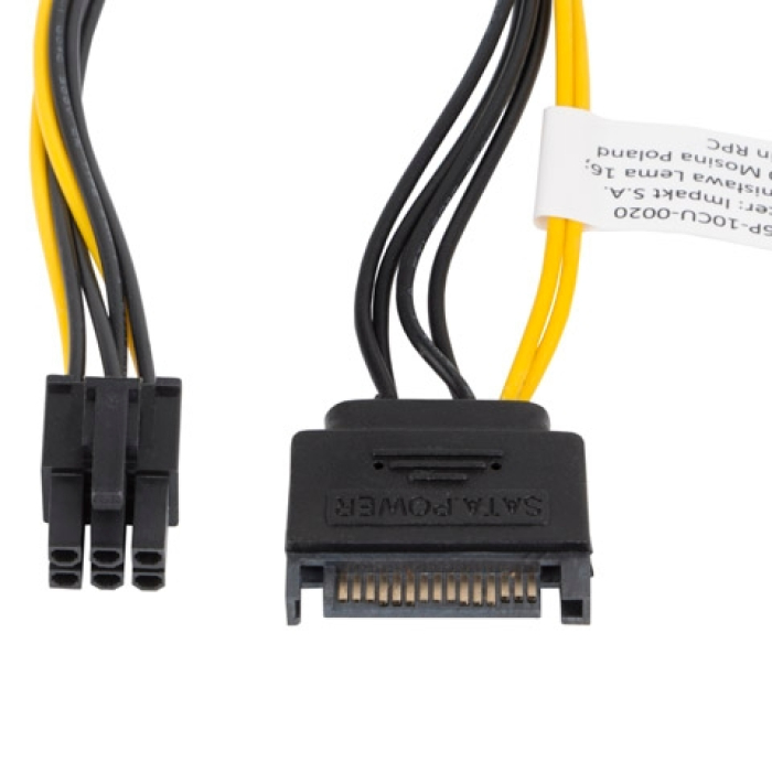 Lanberg SATA (m) -> PCI express (m) 6 pin, cable 20cm на супер цена