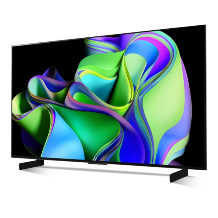 LG OLED42C32LA, 42" UHD OLED evo, 4K (3840 x 2160), DVB-C/T2/S2, Full Cinema Screnn, Alpha 9, 120Hz, ThinQ AI, HDR10, VRR, NVIDIA G-SYNC, AMD FreeSync, Dolby Vision, Dolby Atmos, Wi-Fi, BT, HDMI, USB, Multi View, Meteor Titan (тъмнейл - 1)