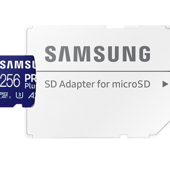 Samsung 256GB micro SD Card PRO Plus with Adapter, UHS-I, Read 180MB/s - Write 130MB/s (тъмнейл - 4)