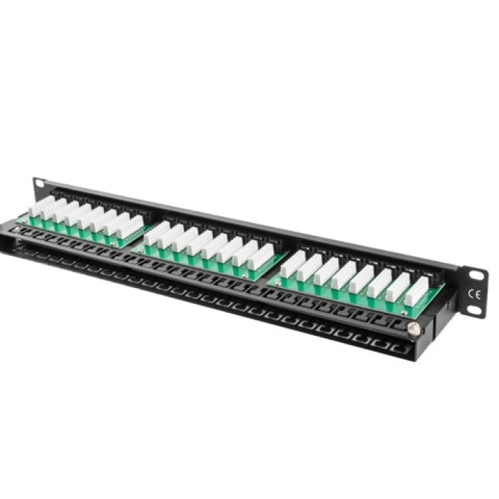 Lanberg patch panel 48 port 1U CAT.5E, black (тъмнейл - 4)