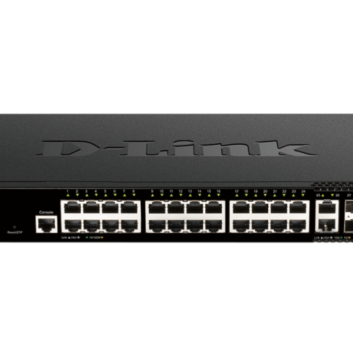 D-Link 24 ports GE + 2 10GE ports + 2 SFP+ Smart Managed Switch на супер цена