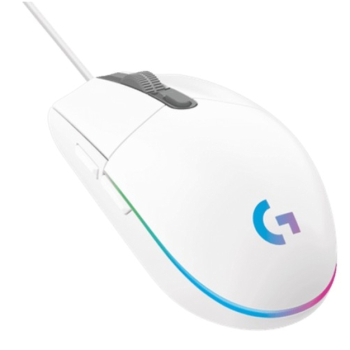 Logitech G102 Mouse, Lightsync RGB, 8000 DPI, 6 Programmable Buttons, White (тъмнейл - 1)