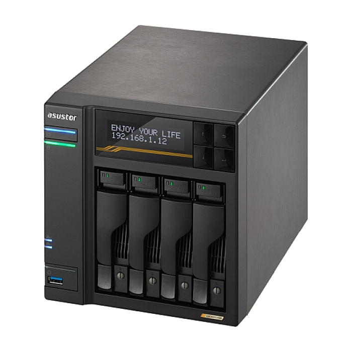 Asustor Lockerstor 4 Gen3 AS6804T 4 Bay NAS, поглед отгоре