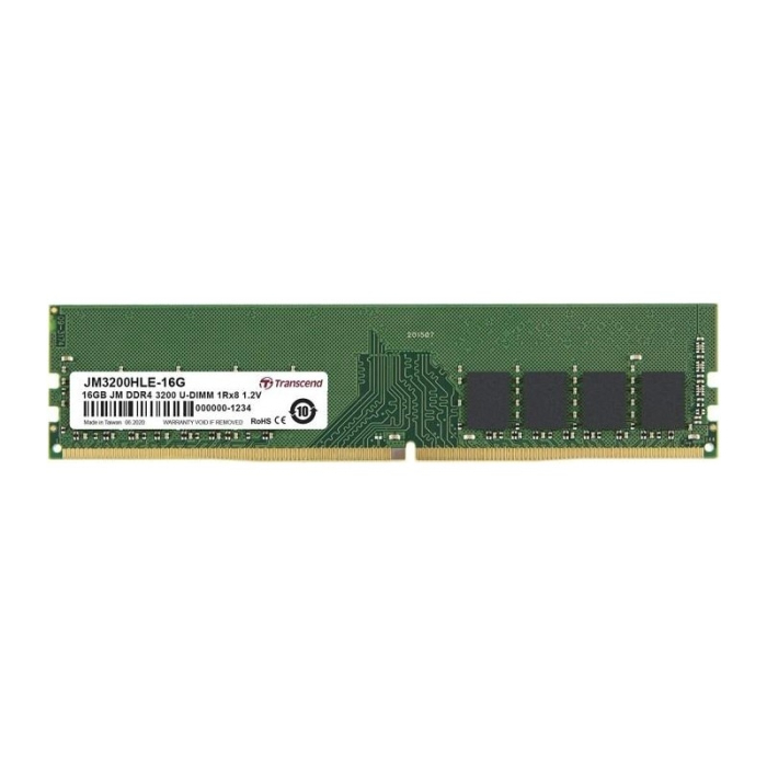 Transcend 16GB JM DDR4 3200Mhz U-DIMM 1Rx8 1Gx8 CL22 1.2V на супер цена