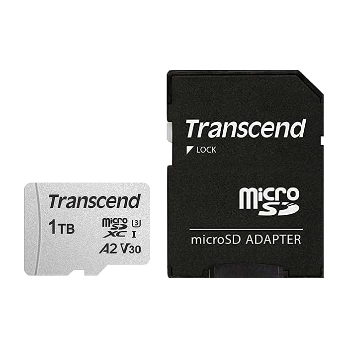 Transcend 1TB microSD w/ adapter UHS-I U3 A2