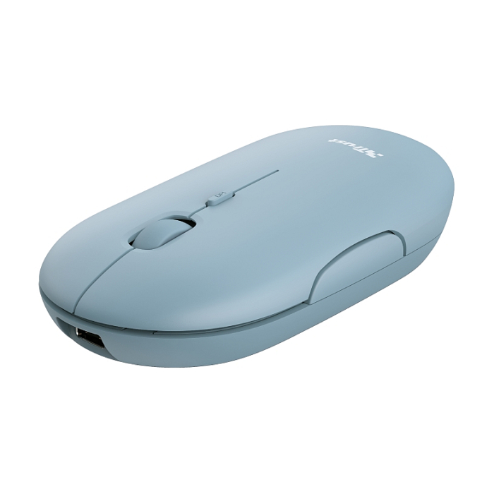 TRUST Puck Wireless & BT Rechargeable Mouse Blue (тъмнейл - 1)