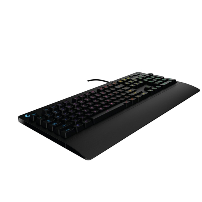 Logitech G213 Prodigy Gaming Keyboard, Lightsync, Spill Resistant, Palm Rest, Media Controls, Black (тъмнейл - 1)