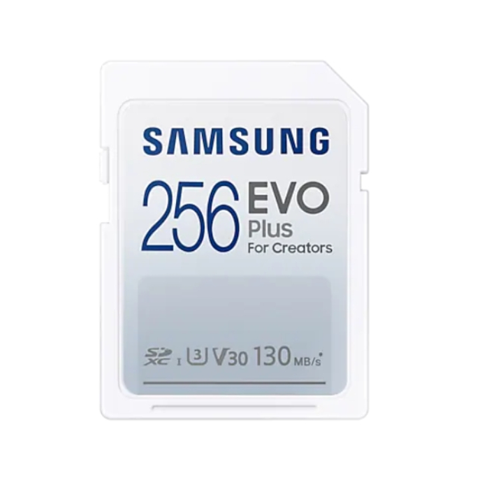 Samsung 256GB SD Card EVO Plus, Class10, Transfer Speed up to 130MB/s