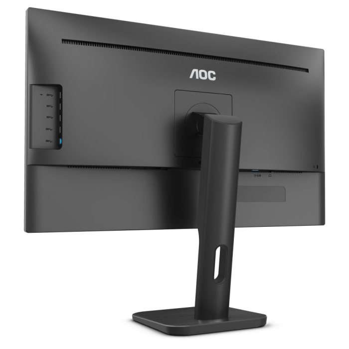 AOC 24P1, 23.8" Wide IPS LED, 5 ms, 1000:1, 50M:1 DCR, 250 cd/m2, FHD 1920x1080@60Hz, FlickerFree, Low Blue Light, Tilt, Height Adjust, Pivot, Swivel, USB, D-Sub, DVI, HDMI, DP, Headphone Out, 2Wx2, Black (тъмнейл - 3)