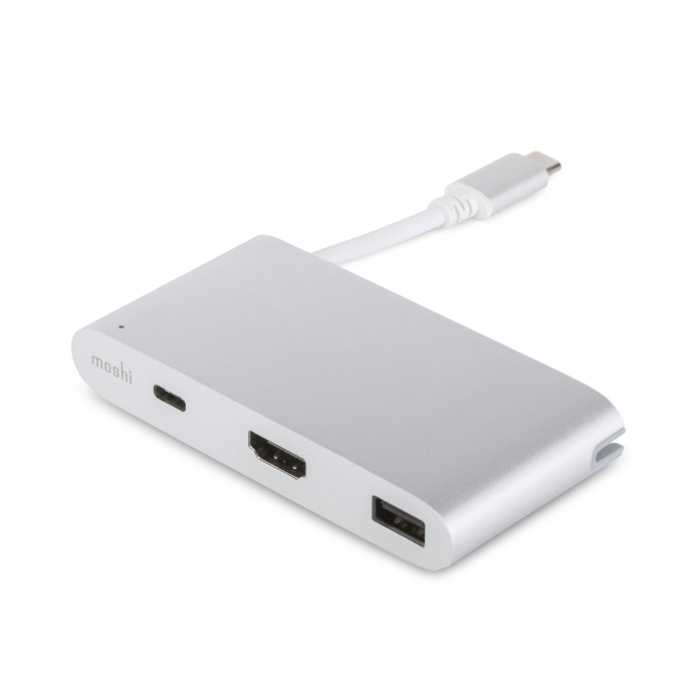 Moshi USB-C Multiport Adapter, HDMI, USB-A, Silver (тъмнейл - 1)