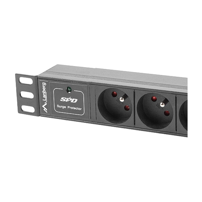 Lanberg power distribution unit (PDU) 10"1U 10A 3X 230V PL 2M, black C14 (тъмнейл - 2)