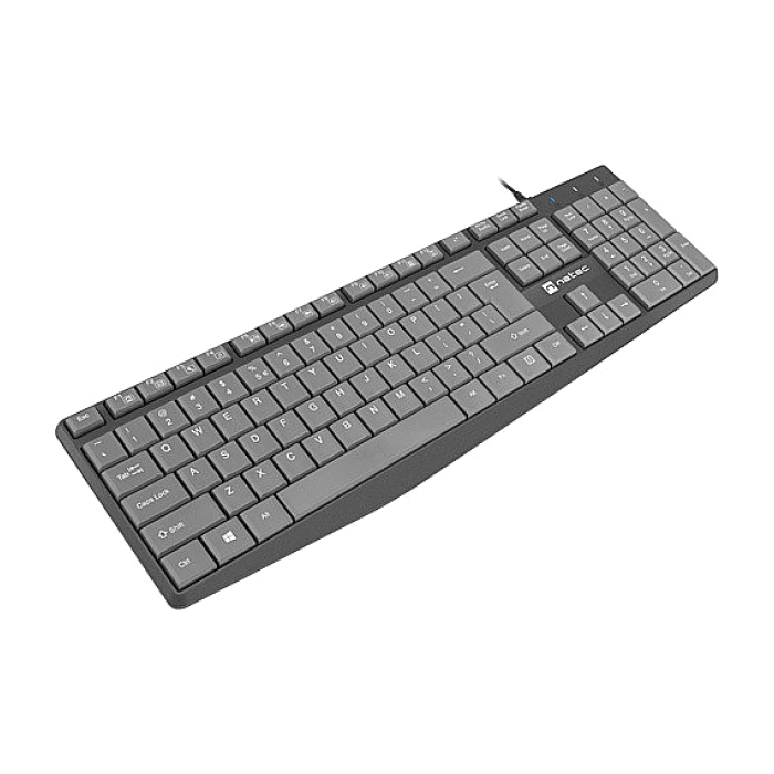 Natec keyboard Nautilus SLIM Black-Grey US layout (тъмнейл - 3)