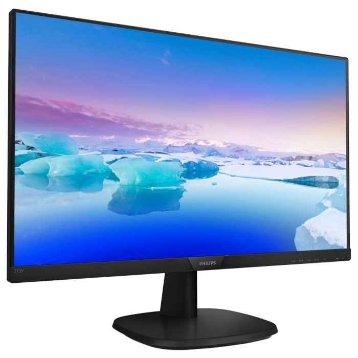 Philips 273V7QDSB, 27" IPS WLED, 1920x1080@75Hz, 4ms GtG, 250cd m/2, 1000:1, DCR 10M:1, FlickerFree, Low Blue Mode, Tilt, D-SUB, DVI, HDMI (тъмнейл - 1)