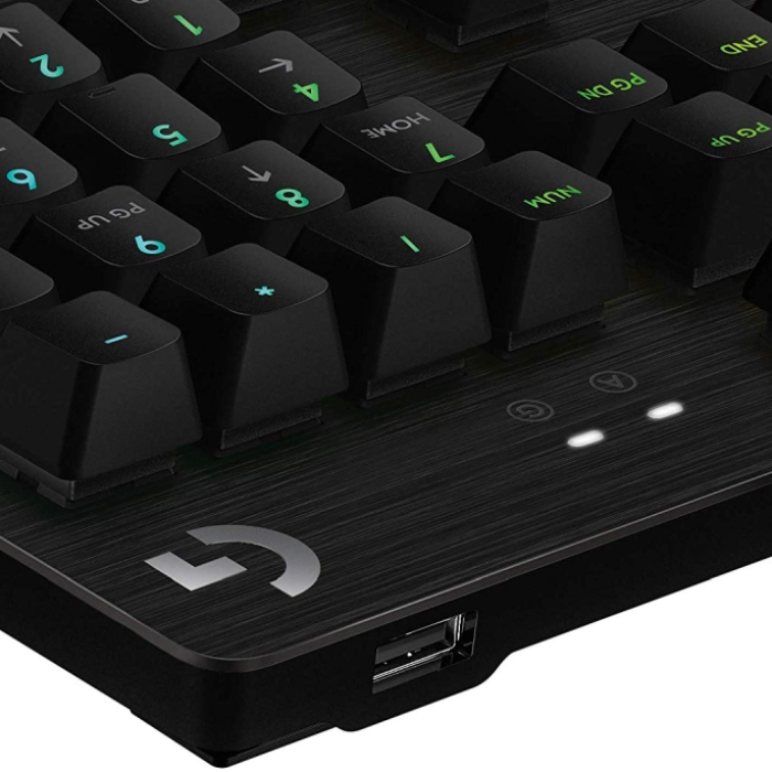 Logitech G512 Keyboard, GX Blue Clicky, Lightsync RGB, USB Passthrough Data/Power, Alumium Alloy, Game Mode, Black Carbon (тъмнейл - 3)