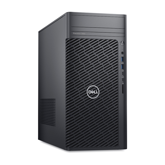 Dell Precision 3680 Tower, Intel Core i7-14700 (33 MB cache, 20 cores, 2.1 GHz to 5.4 GHz), 32GB: 2 x 16 GB, DDR5, 4400 MT/s, 1 TB SSD PCIe M.2, Nvidia RTX 2000 Ada, 16 GB GDDR6, BG Keyboard&Mouse, 500 W, Windows 11 Pro, 3Yr