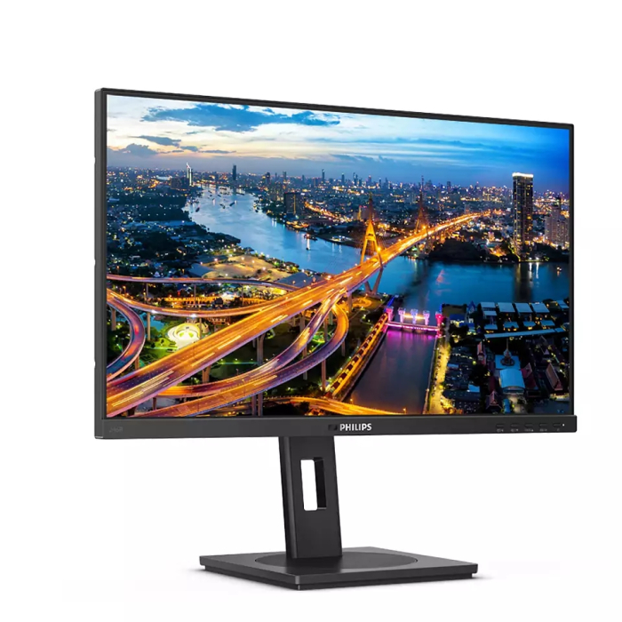 Philips 246B1, 23.8" IPS WLED, 2560x1440@75Hz, 4ms GtG, 250cd/m2, 1000:1, DCR 50M:1, FlickerFree, Low Blue Mode, 2Wx2, Tilt, Height Adjust, Pivot, Swivel, 2xHDMI, DP, USB hub (тъмнейл - 2)