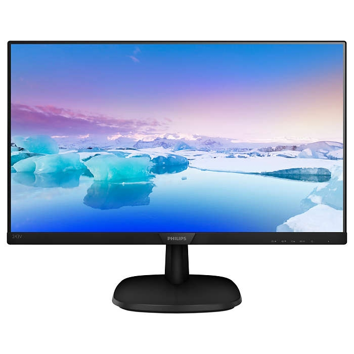 Philips 243V7QDSB, 23.8" Ultra Narrow Wide IPS LED, 4 ms, 1000:1, 10M:1 DCR, 250 cd/m2, FHD 1920x1080@75Hz, Flicker-Free, Low Blue, D-Sub, DVI, HDMI, Black на супер цена